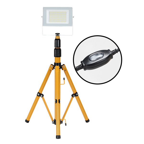 케이시조명 LED 투광기 투광등 스탠드 작업등 공사장 야간작업 야외 조명 50W 스위치형 전선방수 캠핑조명 세트상품 AS 2년 보장 46,550원