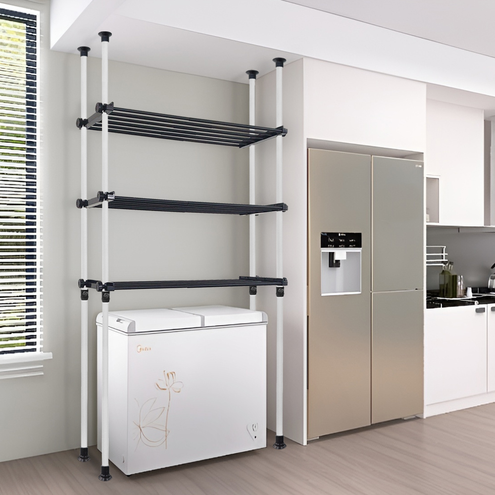 가화홈시스 폭조절 대용량 3단 4폴선반행거 3LB4030 60,600원