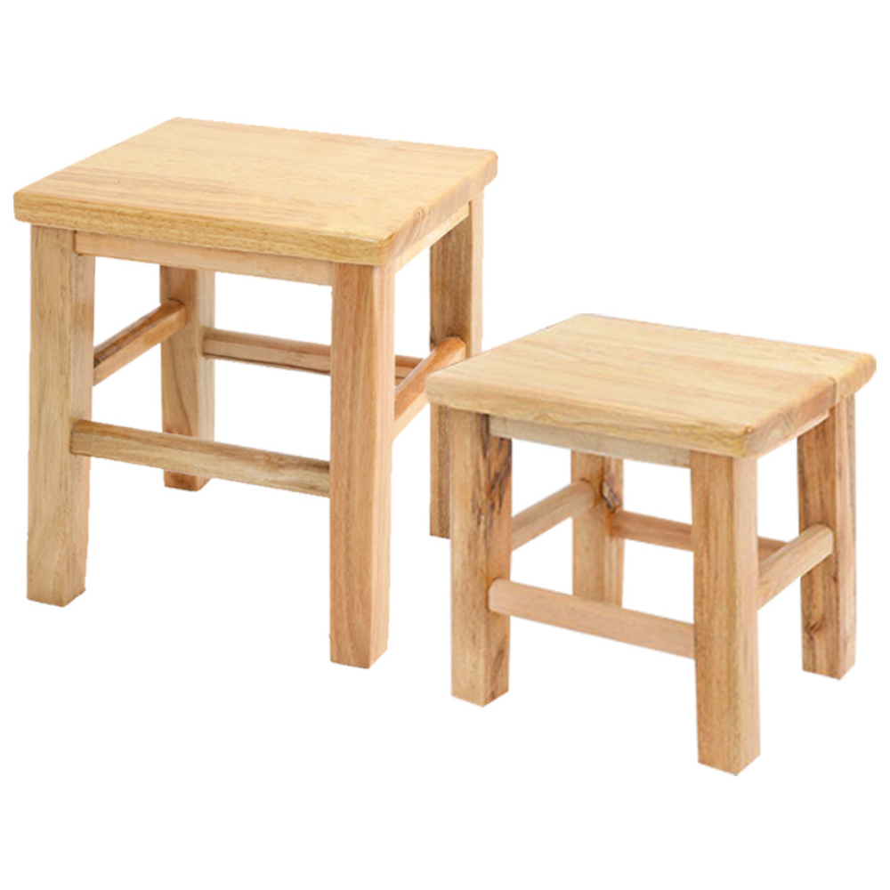 사각 완제품 우드스툴 고무나무 원목 화분 받침대 인테리어 의자 집들이 선물, 1개, 내츄럴 22,400원