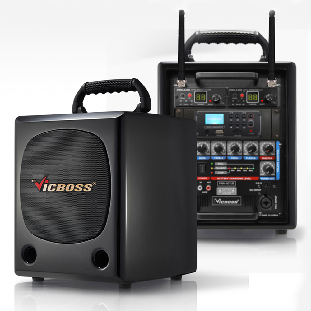 PWA-H632UB 충전이동식앰프 USB 블루투스스피커 야외 버스킹 2채널무선마이크 690,000원