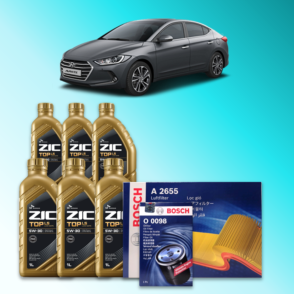 아반떼 (AD) 1.6 디젤 엔진오일세트 SK 지크 탑 LS 5W30 (ZIC TOP LS) 91,300원