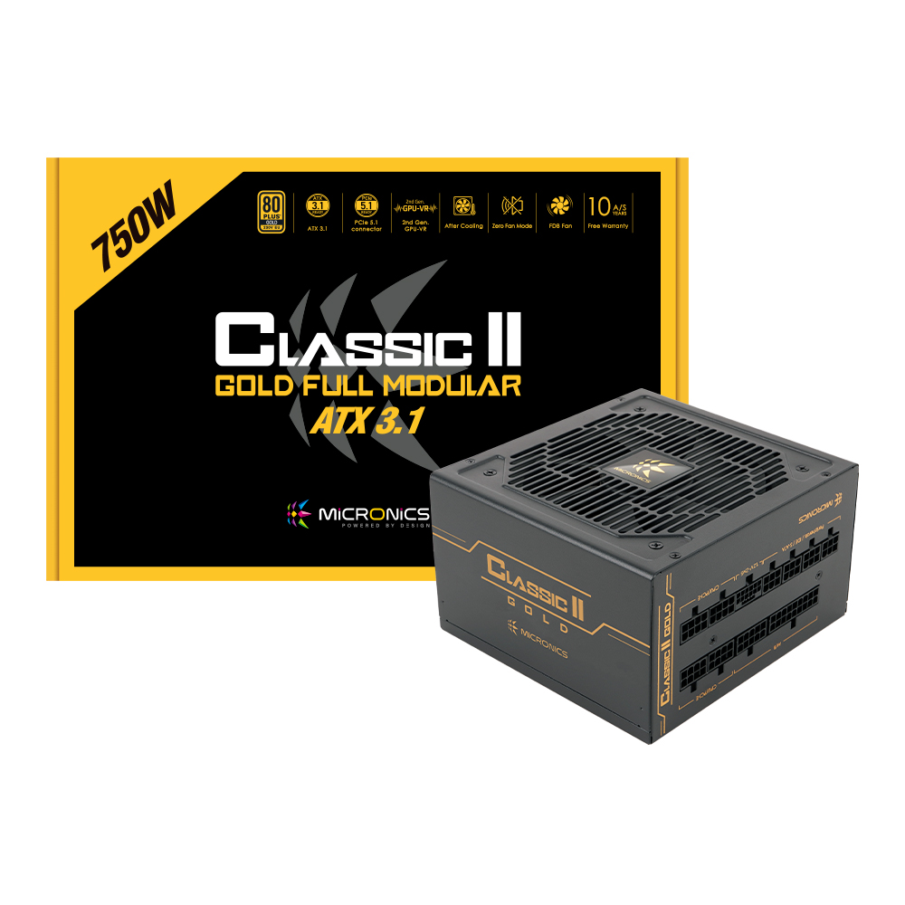 마이크로닉스 Classic II 750W 80PLUS골드 풀모듈러 ATX3.1 119,000원