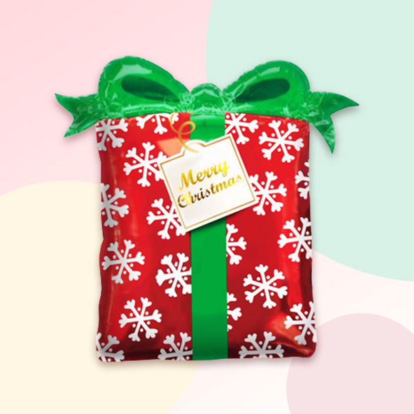 [예쁨주의지호] 대형 캐릭터 크리스마스풍선 / 산타풍선/지팡이풍선/선물풍선/눈사람풍선/루돌프풍선, 크리스마스풍선_ 대형 레드 선물 2,700원