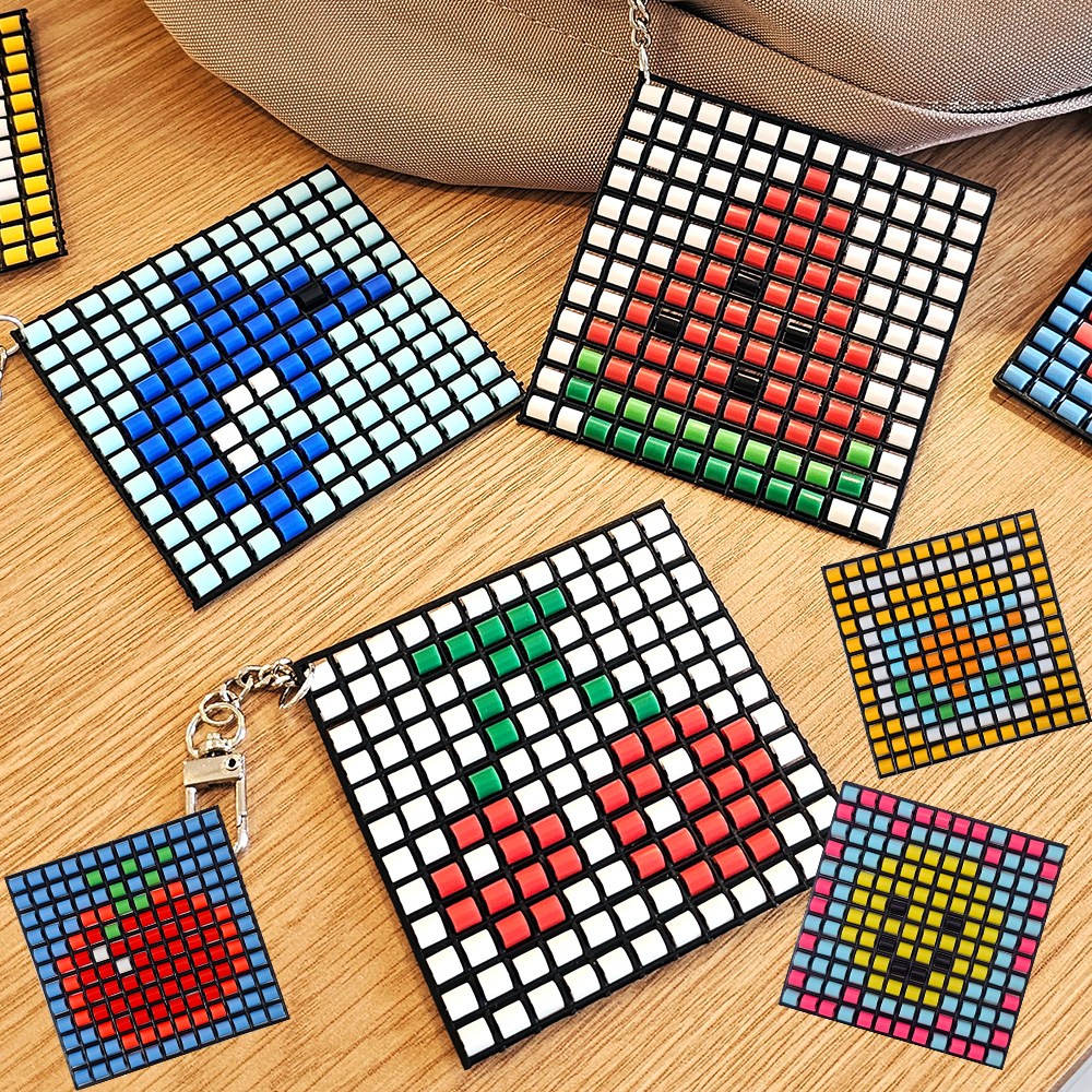 미니 비즈발 만들기 DIY 키트 옵션 / 컬러비즈 펄러비즈 비즈키링 도트 픽셀 하마비즈, 토마토 1,500원