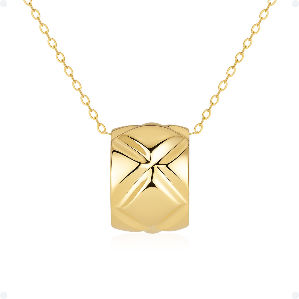 쥬넬 [선물포장] 14K 심플 퀄팅 원통 체인 금 목걸이 가정의달 어린이날 어버이날 생일 선물 179,900원