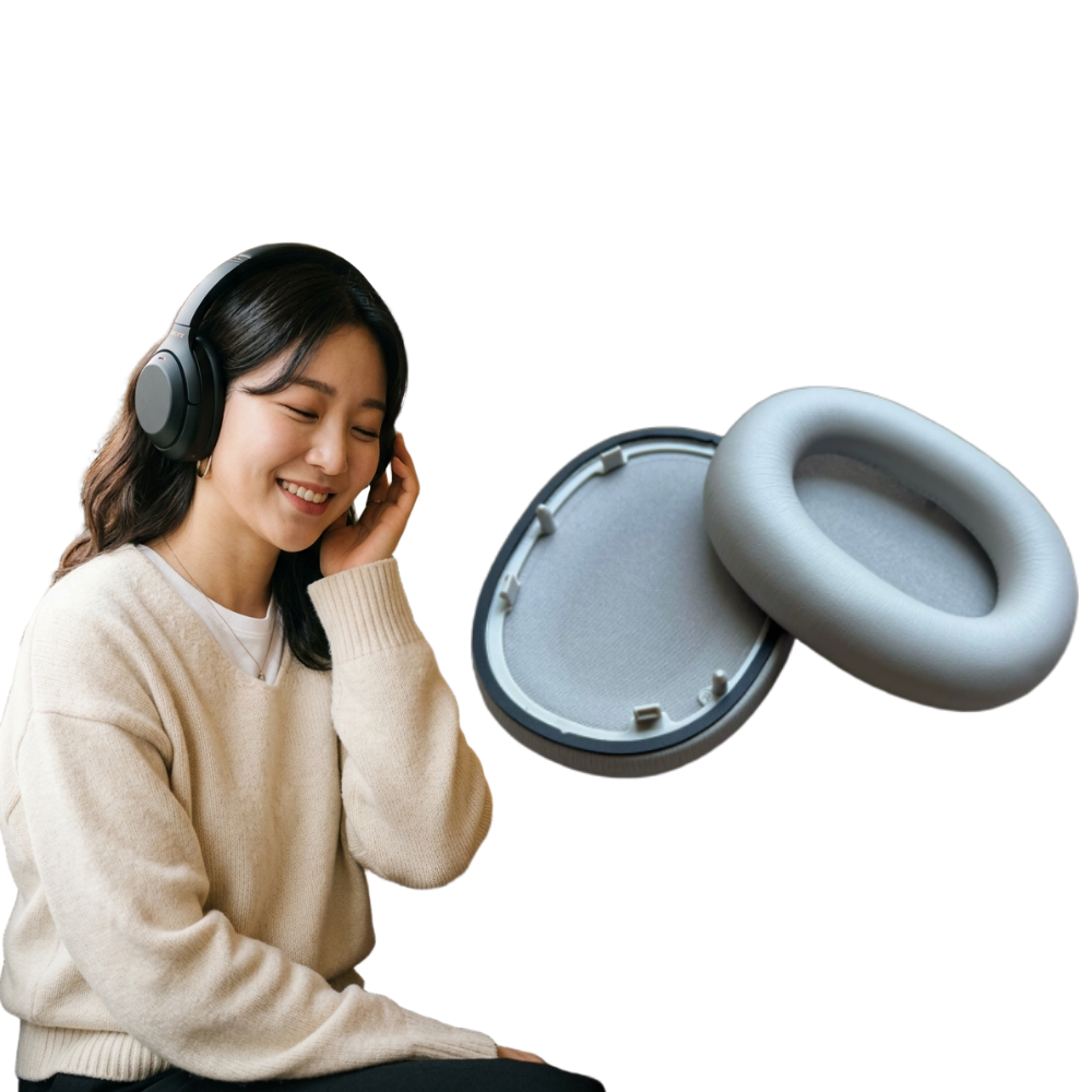 드림픽 소니 WH-1000XM6 쿠션 이어패드 가죽 쿨링 헤드폰 커버, 레더그레이, 1개 19,900원