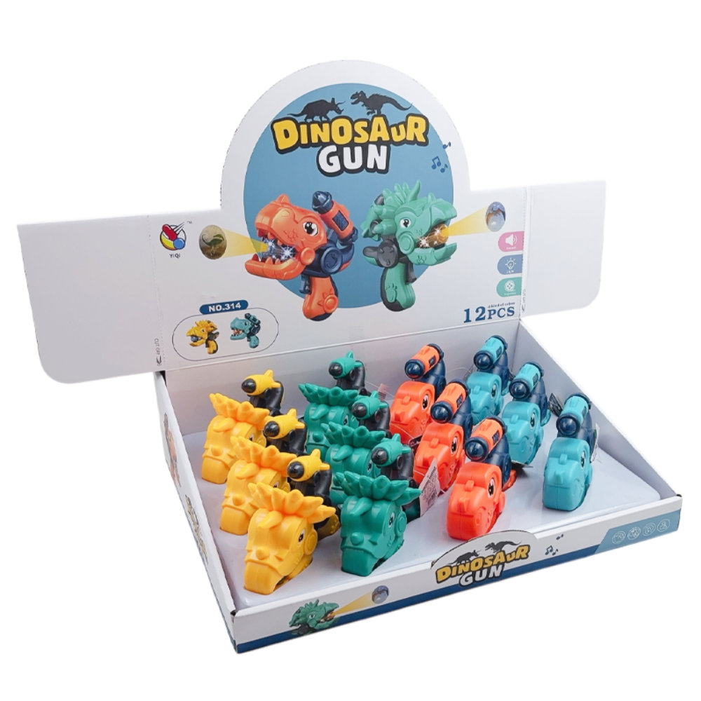 토이즈데이 불빛과 사운드 이미지를 발사하는 다이노 프로젝터건 어린이 장난감 단체 선물 구디백, 12개, 4종 균일혼합 39,900원