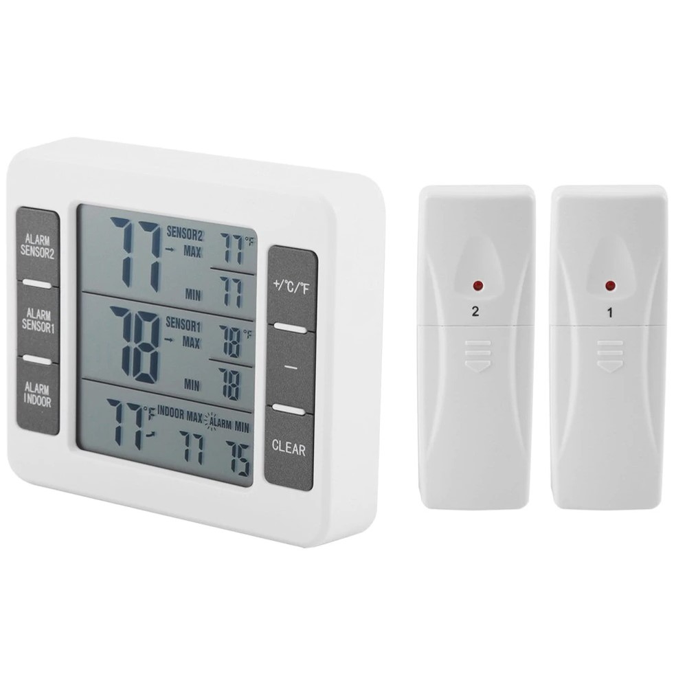 냉장고 냉동고 디지털 아날로그 온도계 센서 무선 알람 냉장고온도계 433mhz, 1개 23,420원