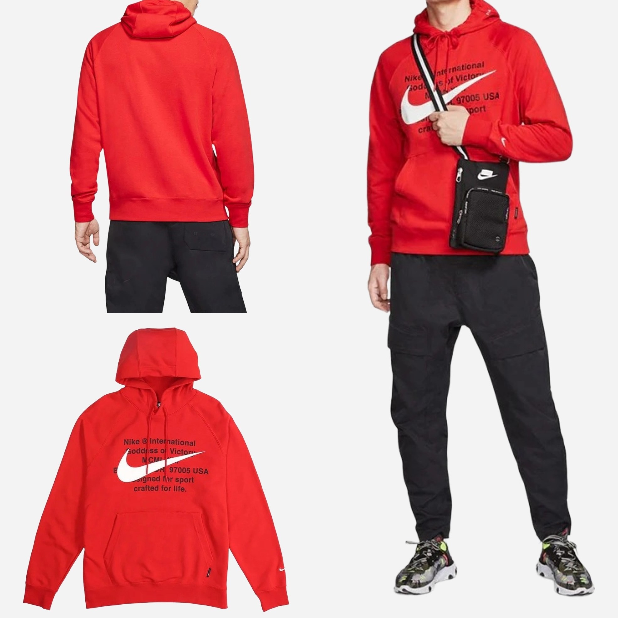 나이키 스포츠웨어 더블스우시 후드티 레드 CJ4864-657 168,000원