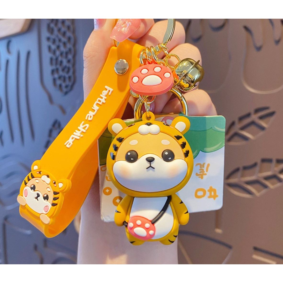 이카이즈 시바견 12띠키링 피규어 자동차 키홀더 가방고리 열쇠고리, 호랑이띠, 1개 7,880원