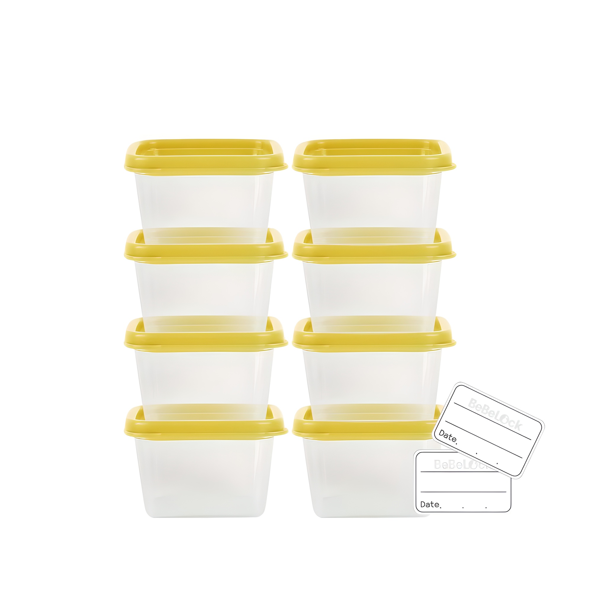 베베락 국산 엘파 큐브 이유식 용기, 120ml, 머스타드, 8개 8,000원