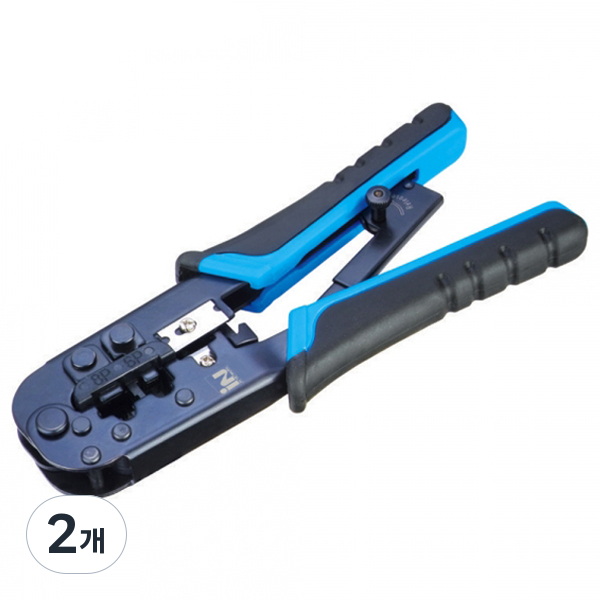 인네트워크 CAT.5E / 6 듀얼 플러그 지원 랜툴 IN-N568R, 2개, 혼합색상, 264mm 14,140원