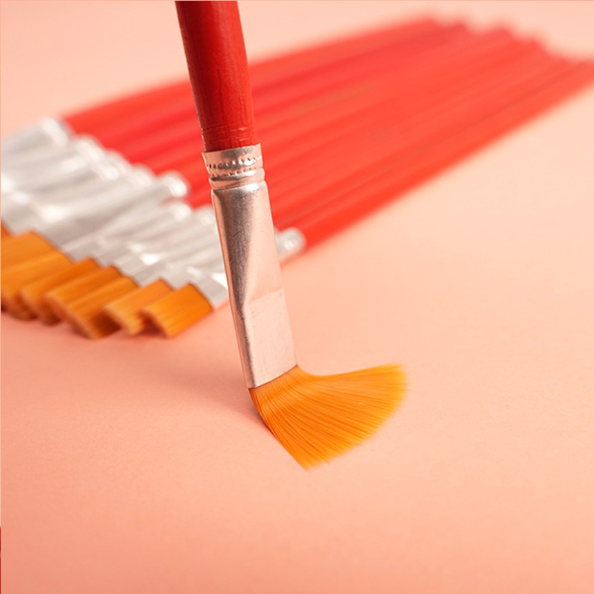 세필붓 유화 아크릴 수채화 납작 붓 다양한 사이즈, 1개, 레드 납작붓_8호 350원