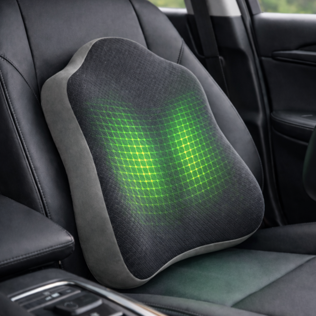 인생소품 메모리폼 차량용 등받이쿠션 바른자세 편안한 사무실 허리 쿠션, 1개, 투톤 그레이 23,900원