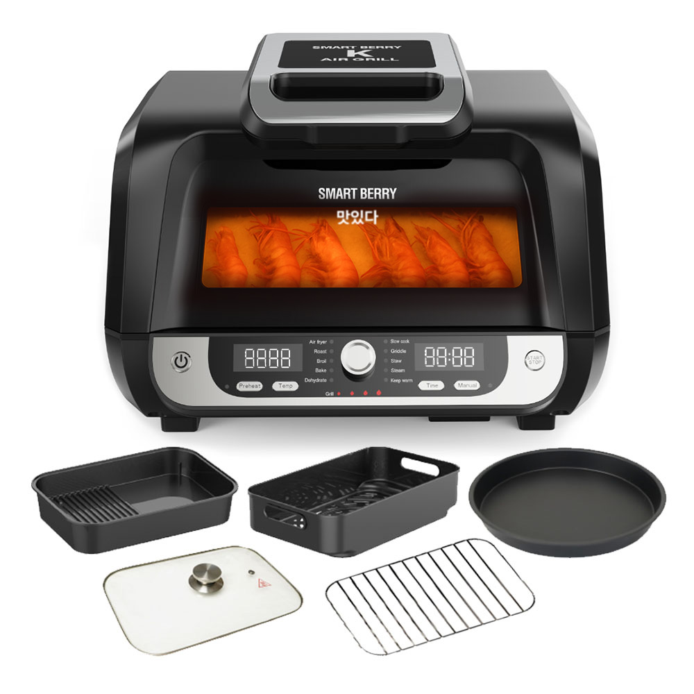 스마트베리 13 in1 멀티쿠커 자동온도센서 에어프라이어 앤 그릴 프로, SBA-01, 블랙 313,020원