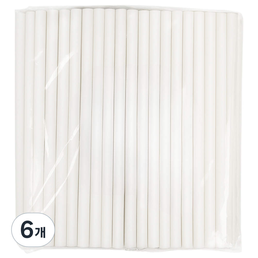 [벌크]에코윌 국내제조 환경부 친환경PLA빨대 주스 커피 7mm 21cm, 6개, 200개입 41,000원