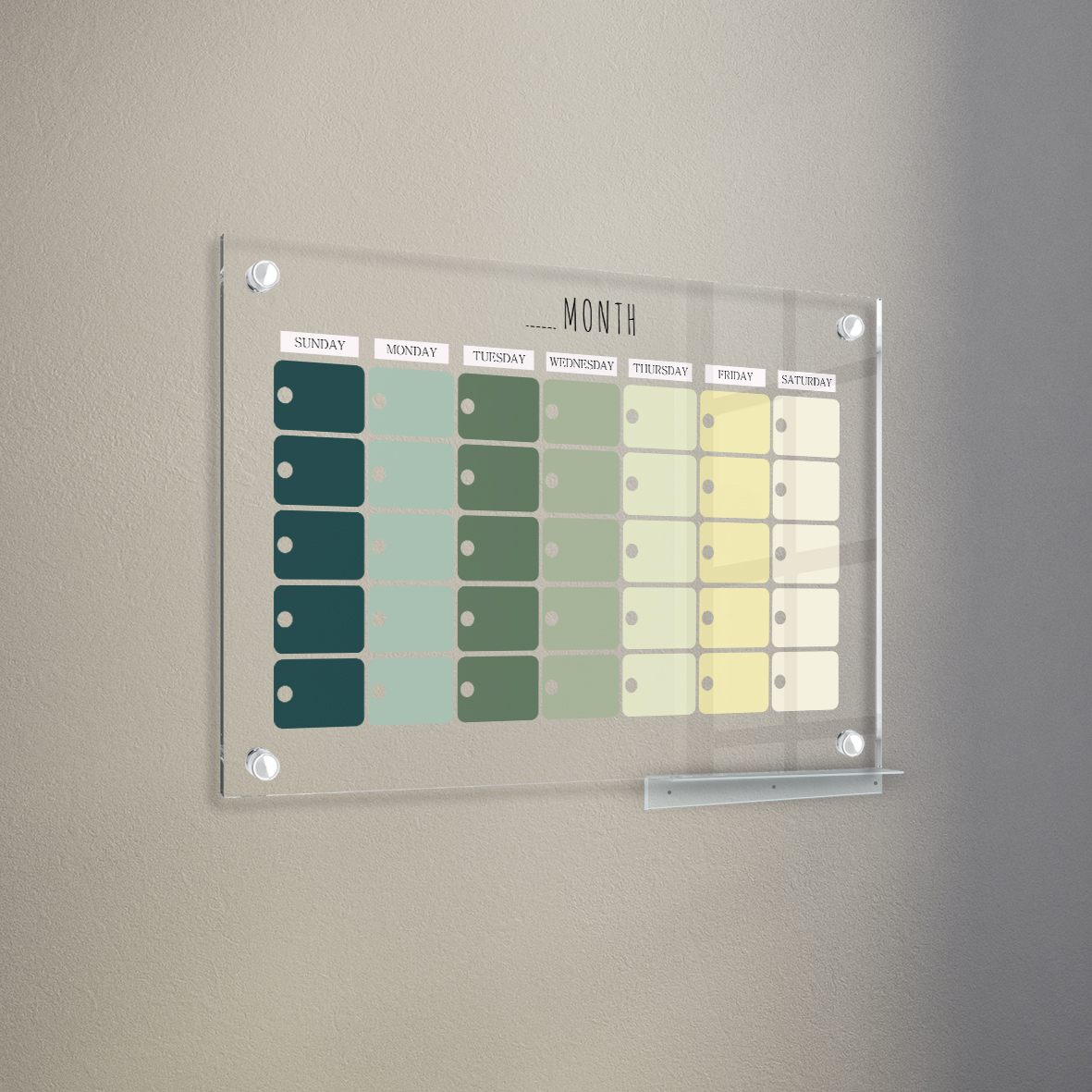 마이보드 다보형 유리칠판 컬러박스 투명 + 펜 받침대 투명 세트, 강화유리 89,000원