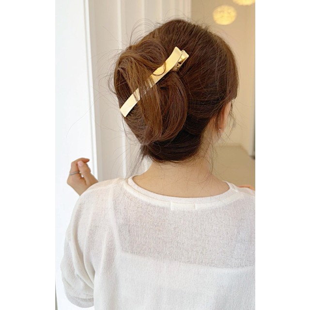 [무배]국산 메탈 무광 스퀘어 심플 일자 악어 올림머리 집게핀 헤어클립 9,800원