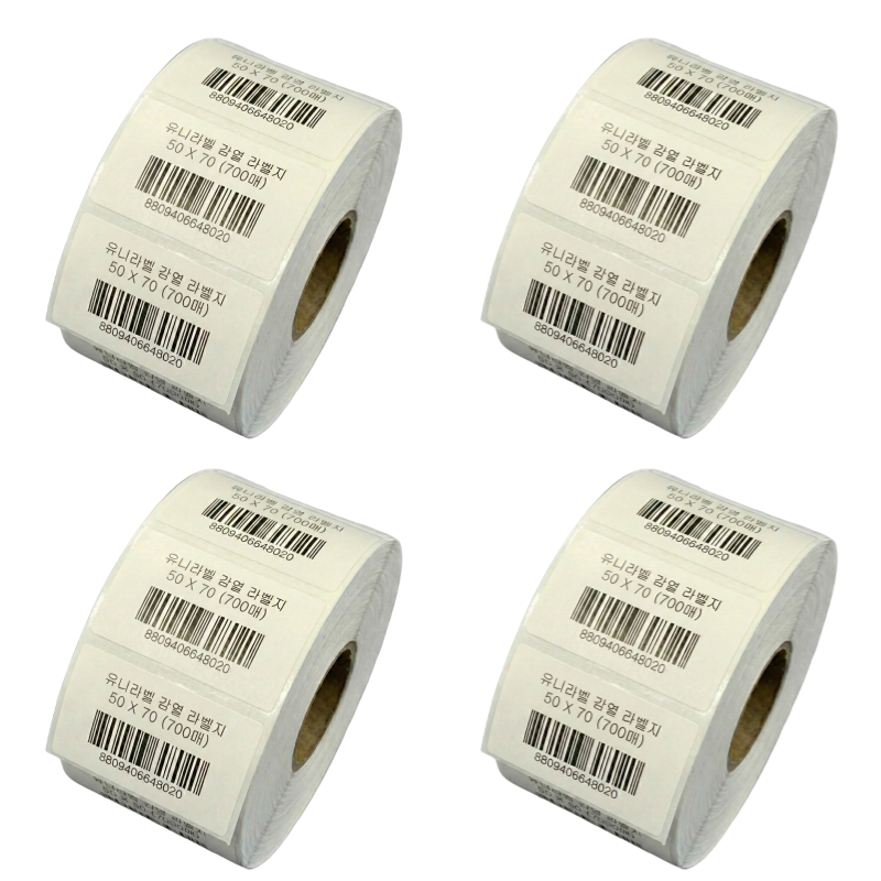 감열라벨지 가로5cm 세로7cm 700매, 4롤 16,000원