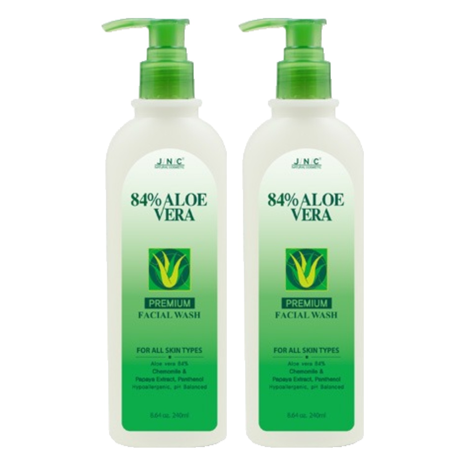 JNC 알로에베라 84%알로에베라 프리미엄 훼이셜워시, 240g, 2개 38,400원