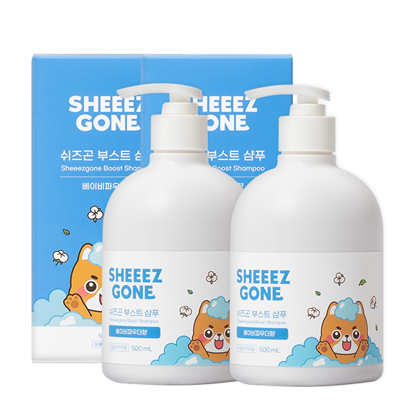 쉬즈곤 저자극 부스트 강아지 샴푸 베이비파우더향, 500ml, 2개 24,600원