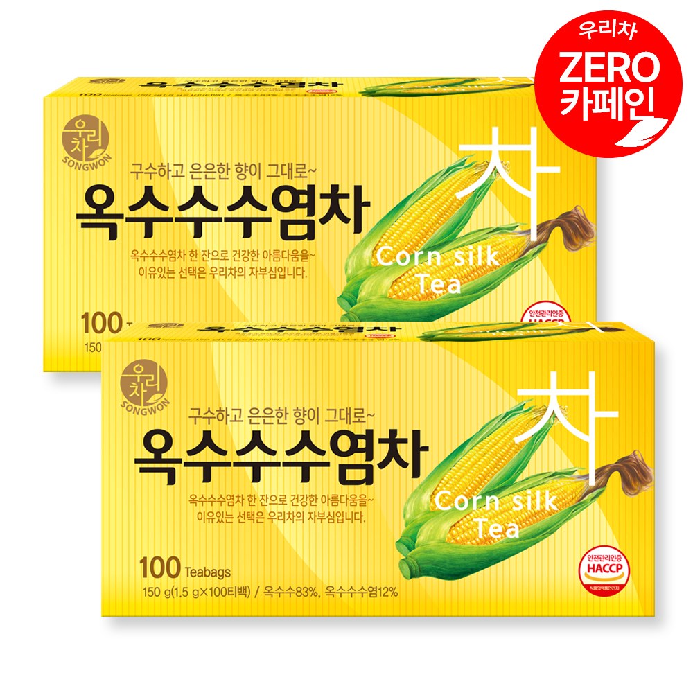 우리차 옥수수수염차 100T X 2개, 1.5g, 100개입, 2개 14,350원