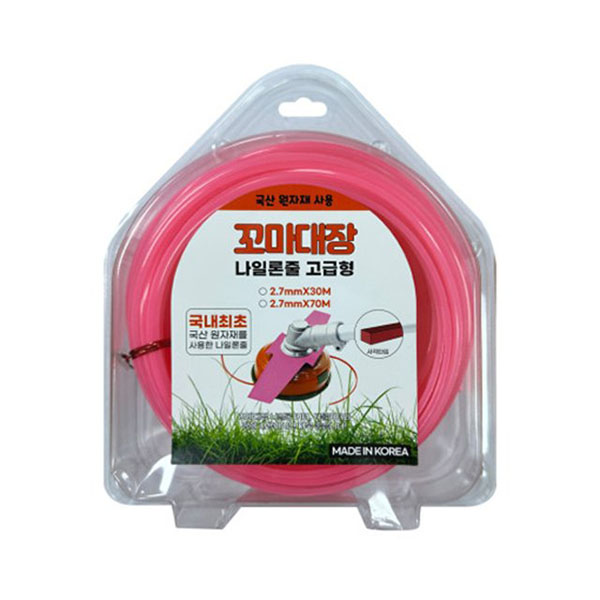 꼬마대장 예초기날 나일론줄 줄날 2.7MM X 70M 고급형 휴대용 예초 제초 작업 22,510원