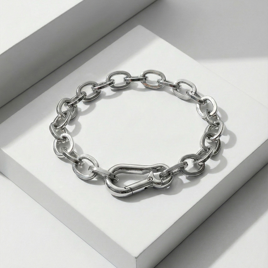 MX PET 피넛락 체인 목걸이 327P SILVER 강아지 중형견 대형견용, 1개, 잠금장치 색상 - 실버 39,900원