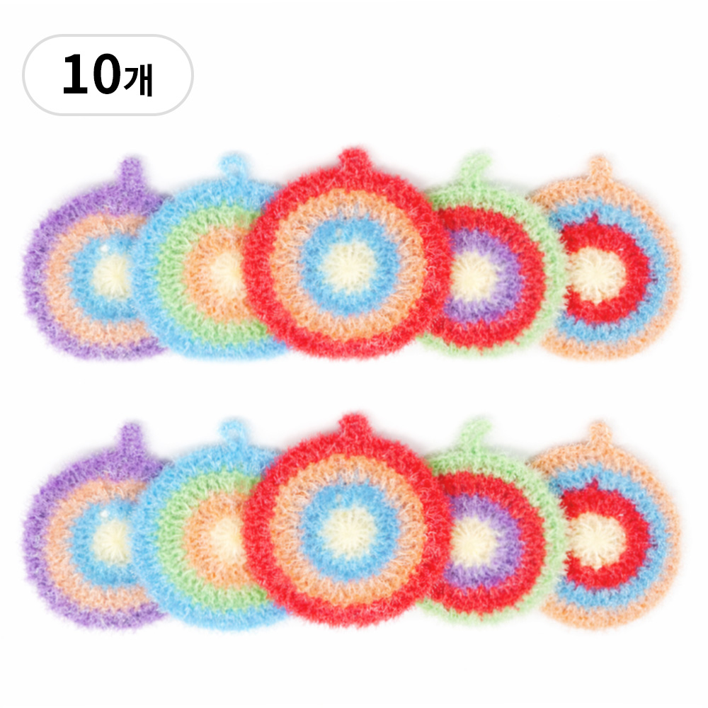 이지몰 도톰한 호빵 아크릴 수세미, 1세트, 10개 7,500원