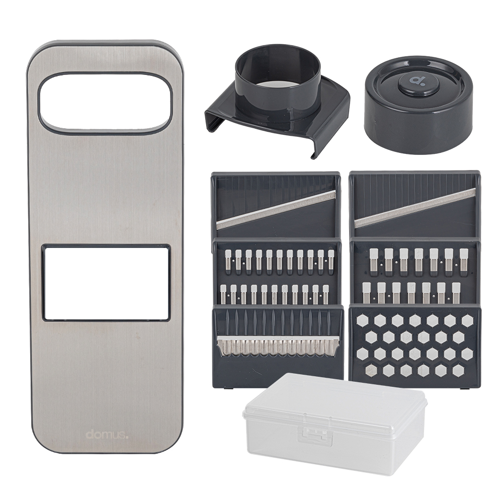 도무스 마그넷 스테인레스 멀티 슬라이서 채칼 6종 + 손잡이 + 슬라이드 + 보관함 세트, 혼합색상, 1세트 14,690원