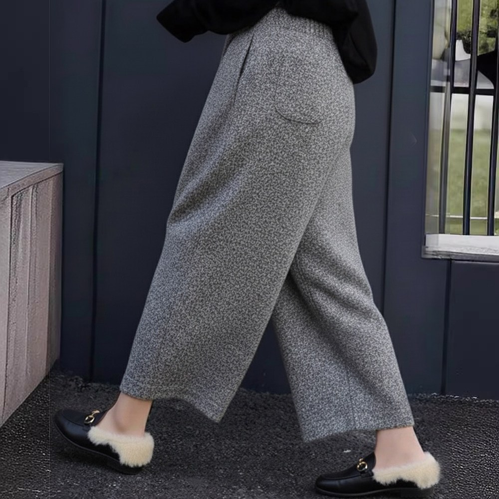 퀸앤조이 헤르미 울블렌드 부클 9부 배기 밴딩 팬츠 89,800원