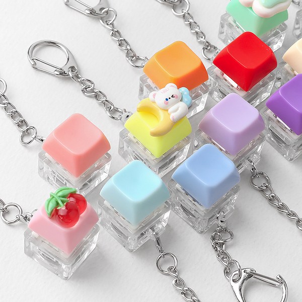 비즈아이 [9-882]LED 1구 청축 키캡키링 키보드키링 클릭커 키링 ,1개 1,600원