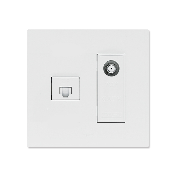 르그랑 아펠라 모듈라8P+CATV2방_화이트(2개용) 인테리어 심플고급스위치, 1개 10,700원