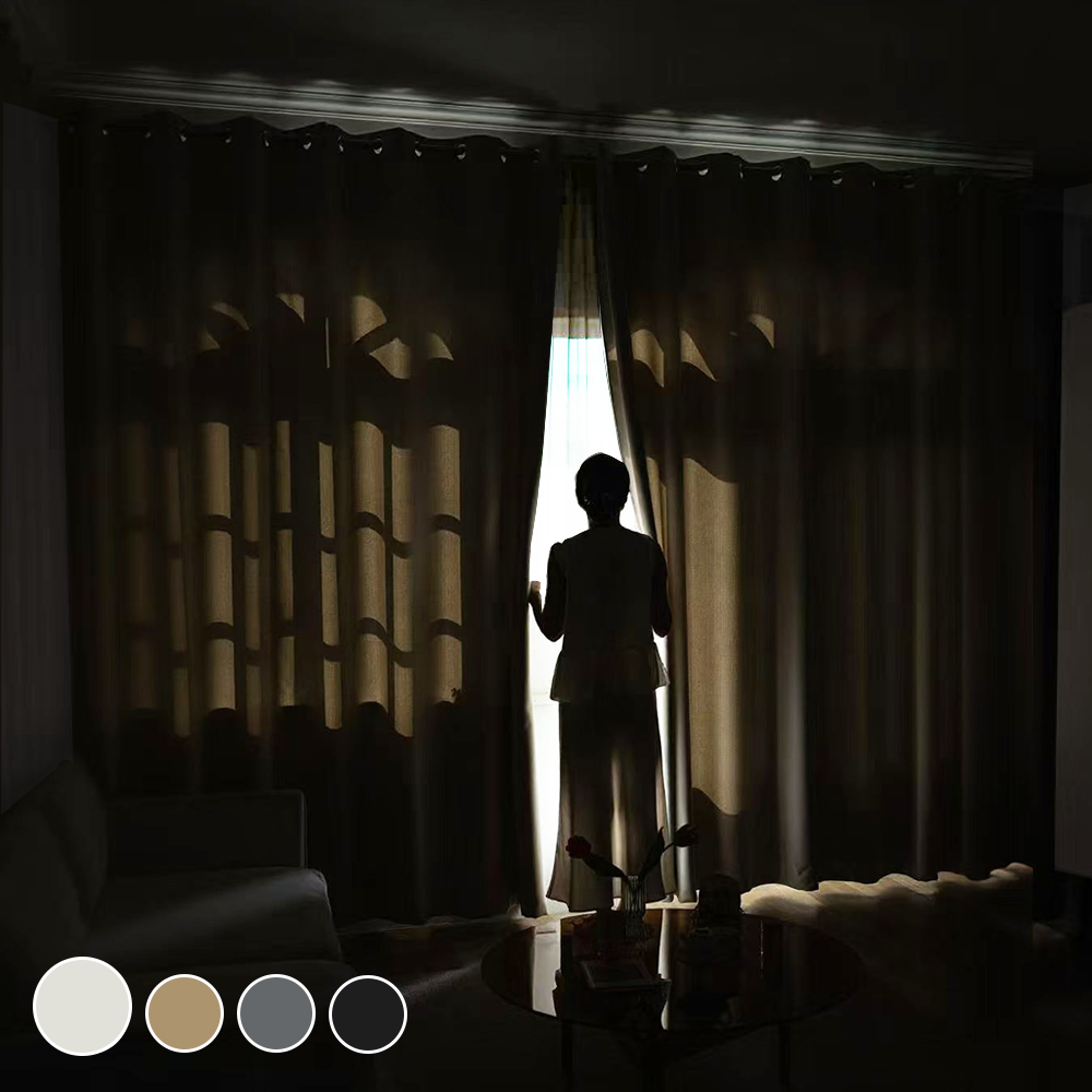 1+1 HOMEY NEST 완벽 빛차단 3중직 단열 방풍 암막커튼 거실 커텐 아일렛형 75,000원