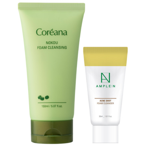 코리아나 녹두 폼클렌징150ml+앰플엔 아크네샷 클렌징폼 30ml, 1개, 150ml 10,500원