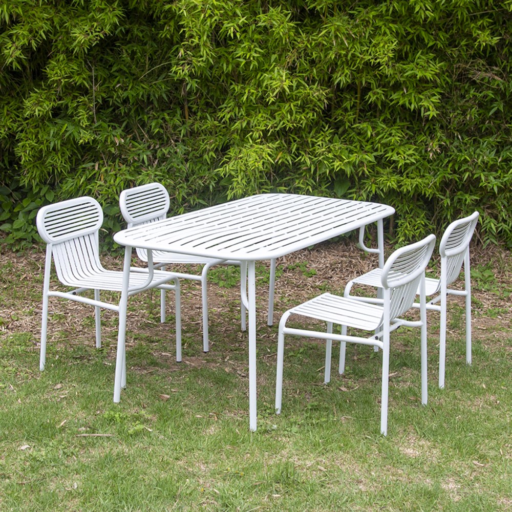 링컨 철제 카페 정원 테라스 야외용 직사각 테이블세트 4인 422,000원