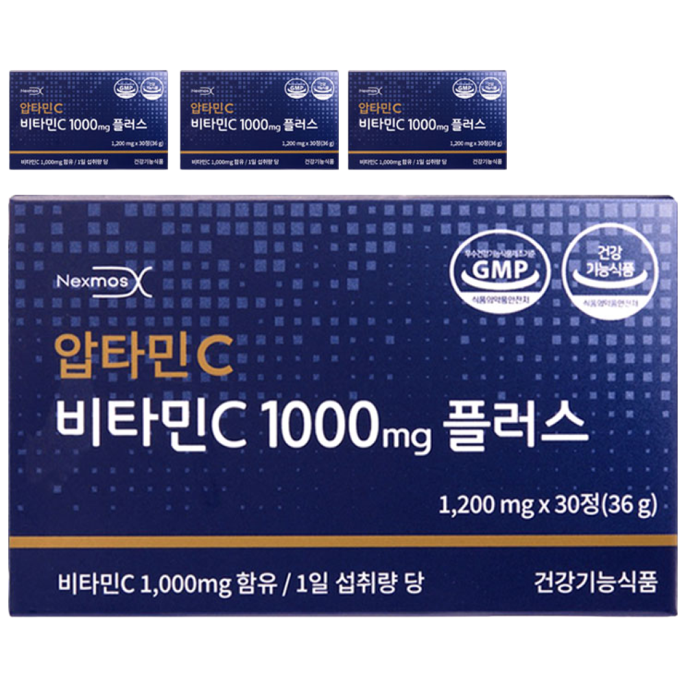 (넥스모스 공식 본사직영) 압타민C 비타민C 1000mg 플러스 X 4, 4박스, 30정 200,000원