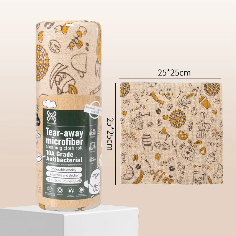 샤인홈리빙 뜯어쓰는 극세사 롤행주 주방 카페 빨아쓰는 행주 타올, 롤행주_커피옐로우, 1개 8,900원