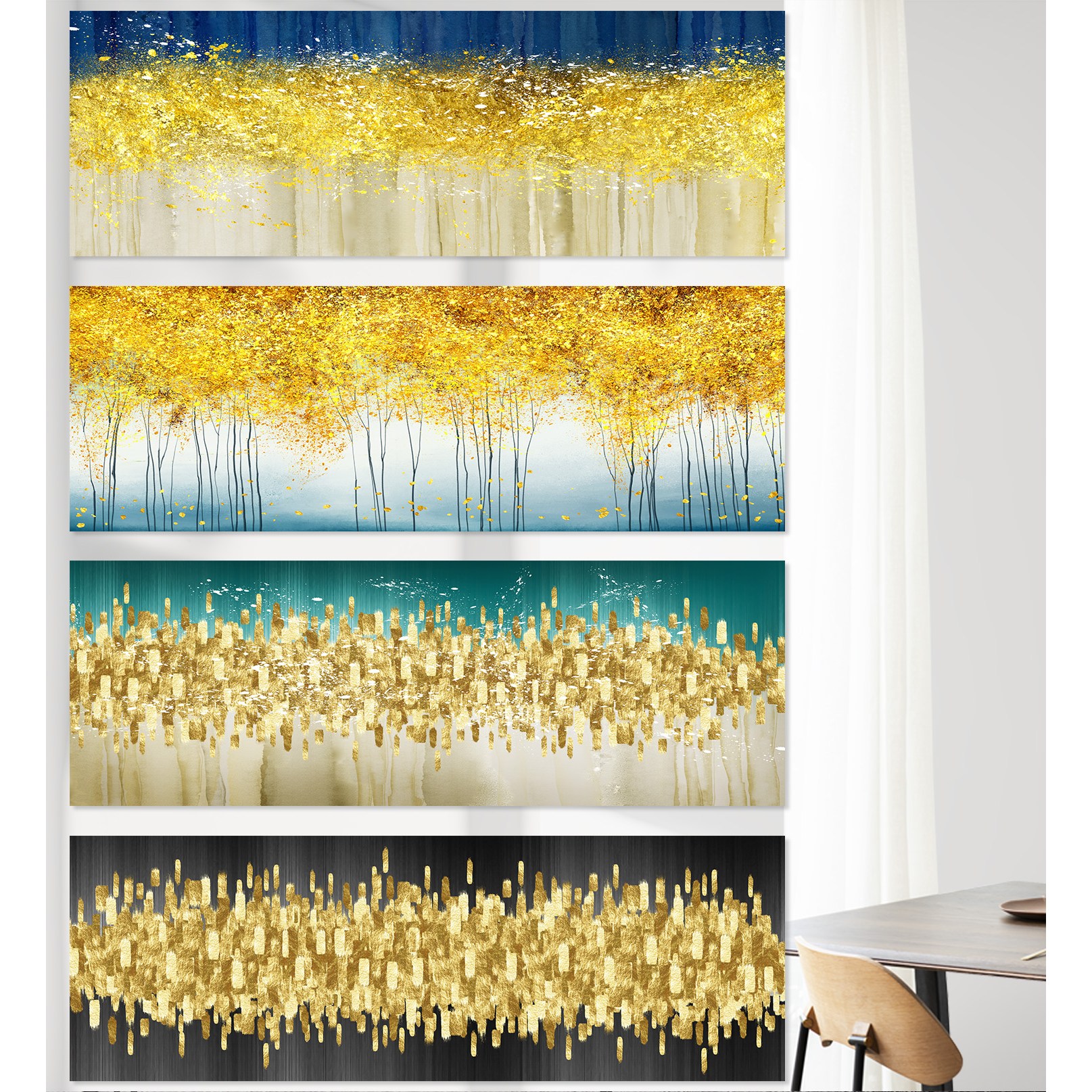 딘아트 돈들어오는그림 황금 돈나무 거실 인테리어 그림, 블랙 299,000원