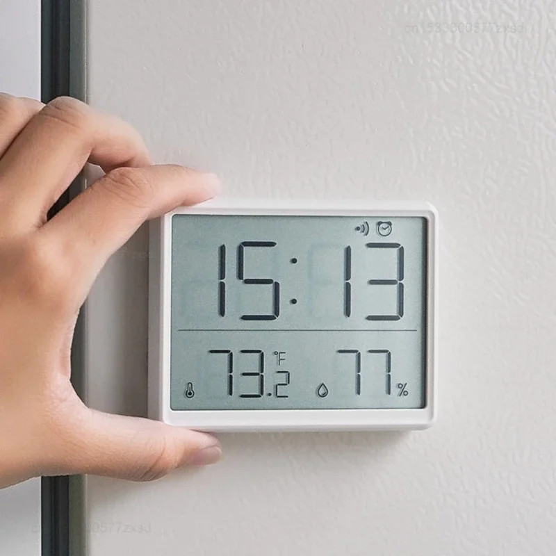 샤오미 미지아 다기능 온습도계 디지털 탁상시계 벽걸이 자석, 1개, 블랙 16,000원