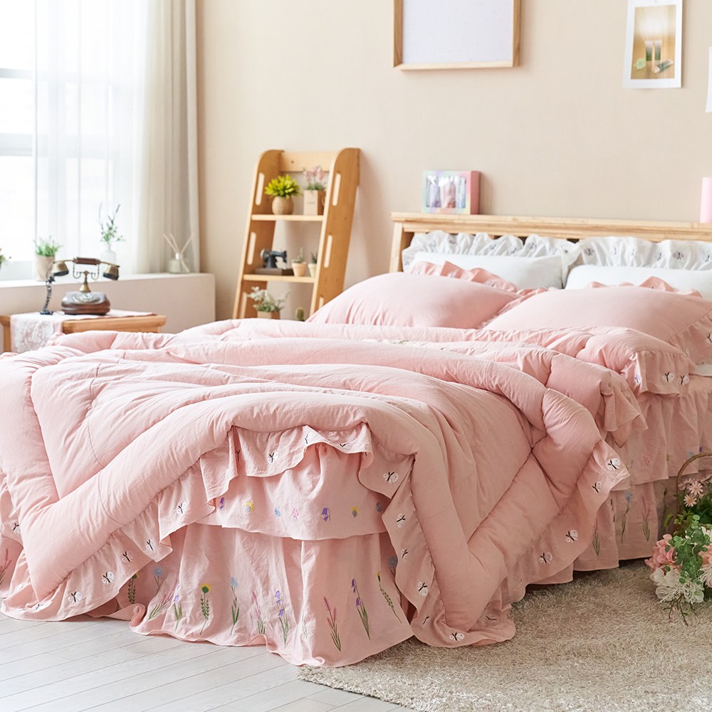 류금숙 여자의 정원 광목 워싱 자수침구 차렵이불 세트 192,810원