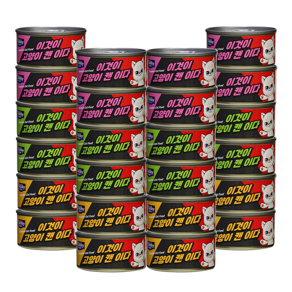 테비토퍼 이것이 고양이캔이다, 24개, 85g, 콤보(3종 8개씩) 11,590원