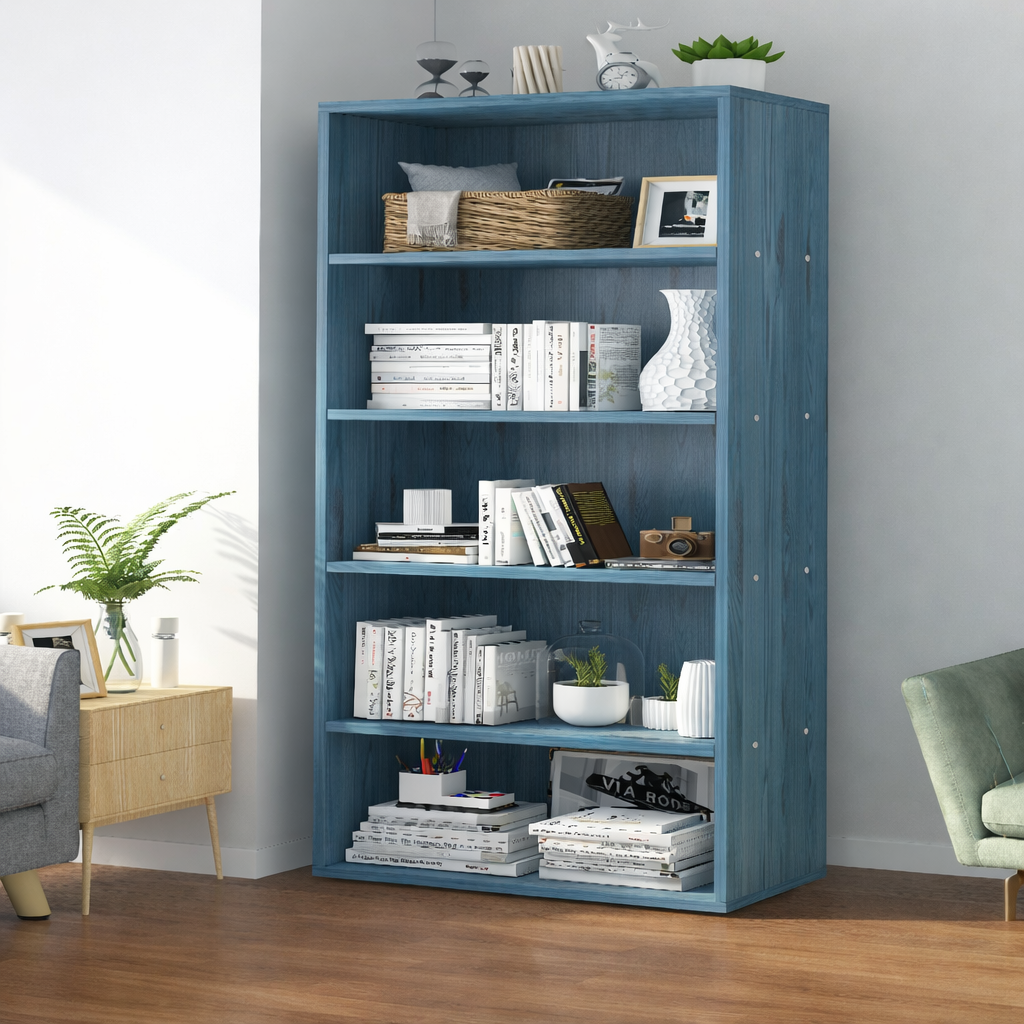 사무실용 다기능 책 만화 정리 수납 및 장식 전시 책장, 5단, 파란색(B) 106,000원