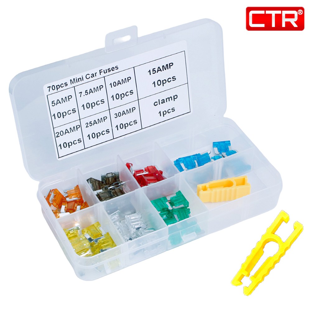 CTR 자동차 휴즈 세트 차량 퓨즈 예비 미니 fuse 화물차 박스 LP-mini 신형 70P 6,900원