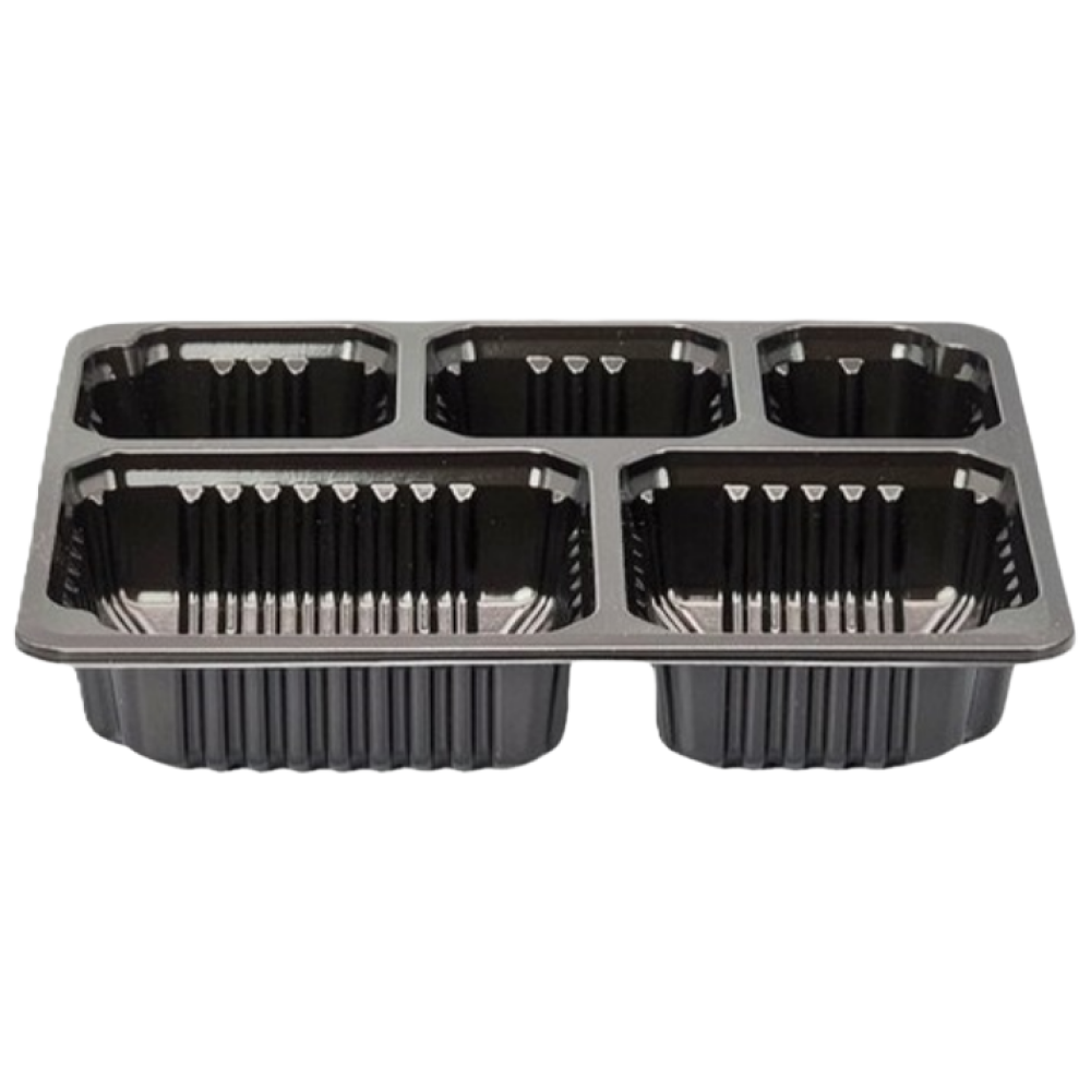 에스제이케미칼 실링포장용기 23194-5A 블랙 5칸, 1개입, 600개 77,760원