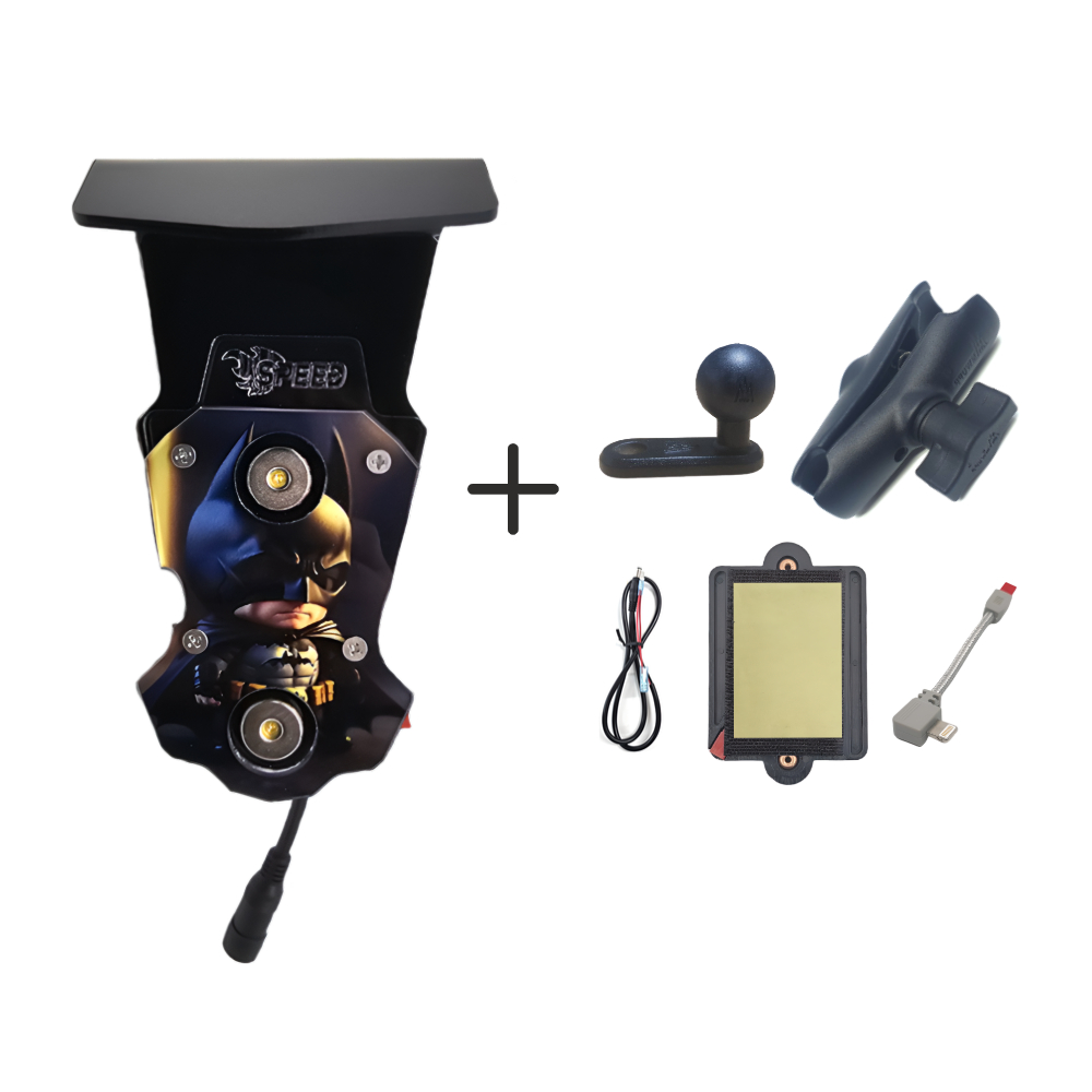 스피드샵 배달대행 오토바이 자석 충전거치대 1구커버 히어로 LED블루 세트 74,000원