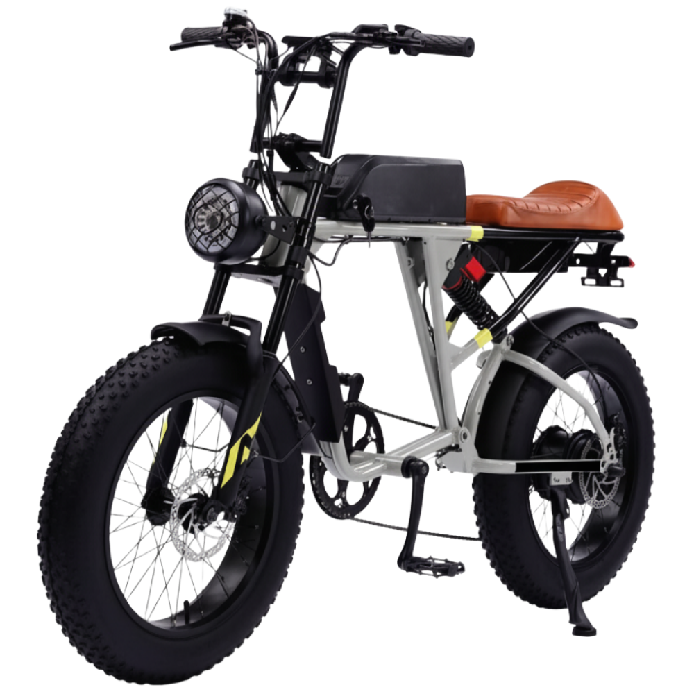 시레보 고출력 자토바이 전기 팻바이크 MTB 전기자전거 출퇴근용 배달용, 화이트, 강철 1,211,800원