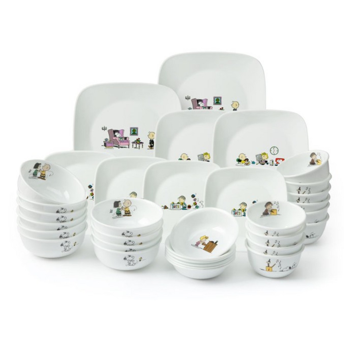 코렐 스누피더홈 10인 34P 코리안 사각 실속세트 378,700원