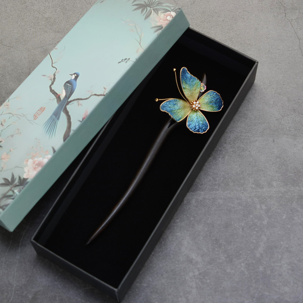 [HANNAL] 은가비 실크 백단향 올림머리 비녀머리핀 28,000원