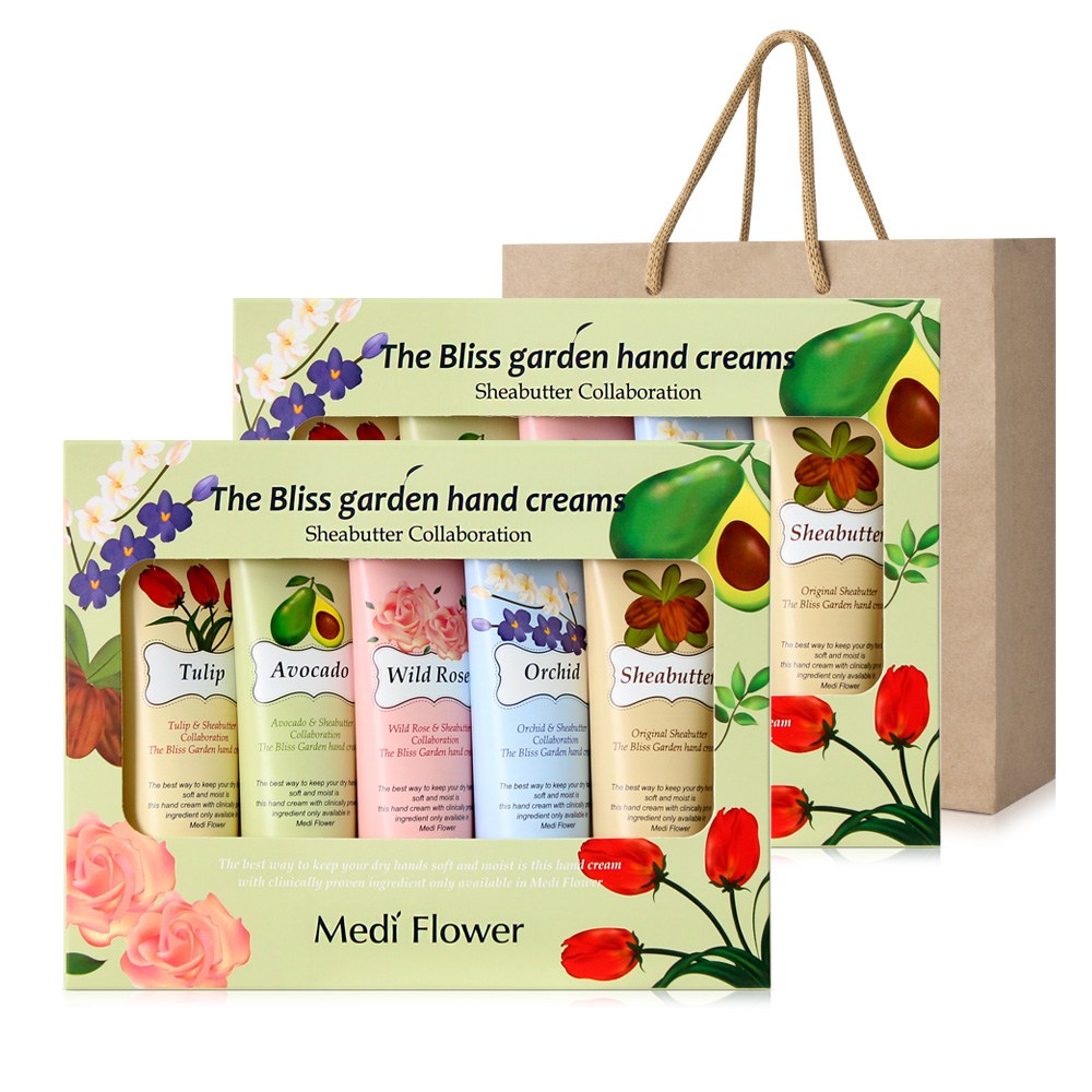 메디플라워 더 블리스 가든 핸드크림 5종세트+쇼핑백 1+1/5+1 덤증정 12,900원